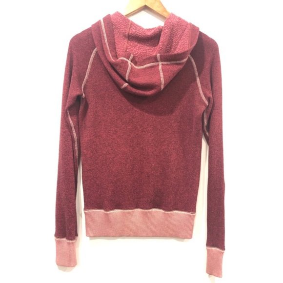 Roots Logo Hooded Sweatshirt Red Size XXS - Picture 2 of 8